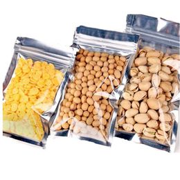 Packing Bags Wholesale Plastic Aluminium Foil Resealable Zipper Packaging Bag Food Tea Coffee Pouch Smell Proof Self Seal Storage Dro Otekz