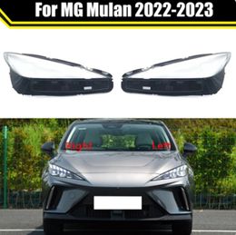 Auto Head Light Caps For MG Mulan 2022-2023 Car Headlight Cover Lampcover Transparent Lampshade Headlamp Shell Glass Lens Case