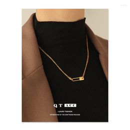 Chains High Color Retention Vacuum Electroplating Genuine Gold Ins Style Minimalist Personality Autumn And Winter Sweater Chain