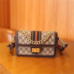 2024 New luxury high quality handbag Fashionable And Beautiful Hand Contrast Ribbon Belt Sweet Beauty crossbody