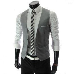 Men's Vests DYB&ZACQ For Men Slim Fit Mens Suit Vest Male Waistcoat Gilet Homme Casual Sleeveless Formal Business Jacket 3XL 4XL