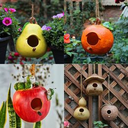 Garden Decorations Resin Bird House Bird's Nest Courtyard Villa Decoration Outdoor Landscaping Decor Pendant