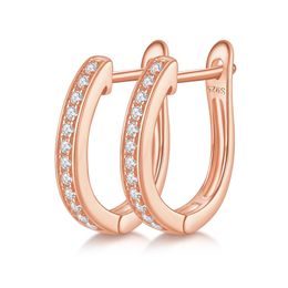 Fashion Design S925 Sterling Silver Moissanite Hoop Earrings Women Fashion Jewellery Hoop Earrings for Girls Women Gift