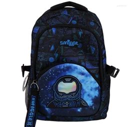 School Bags Children's Schoolbag Boy Pupil Backpack Blue Robot For Load Reduction 7-12 Years Old Large Capacity 16 Inches