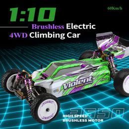 Electric RC Car WLtoys 104002 104001 High Speed Brushless RC 2.4G 60KM H 1 10 4WD Off Road Remote Control Racing Electric Toys 230906