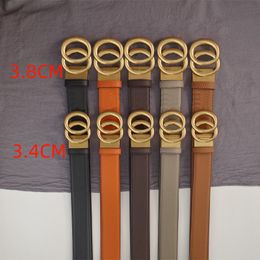 Cintura di design Cinture in vera pelle Larghezza 3,4 cm o 3,8 cm Accessori classici con fibbia ad ago 10 opzioni tra cui scegliere