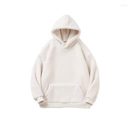 Women's Hoodies Men's Fashion Winter Thermal Trendy Drop Shoulder 600gsm Sherpa Heavyweight Warmful Pullover Sweatshirt Fleece Hoodie