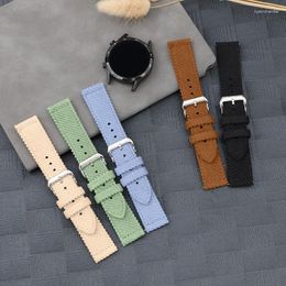 Watch Bands Nylon Strap 20mm 22mm Stainless Steel Buckle Soft Corduroy Quick Release Men Women Universal Replace Bracelet Band Belt