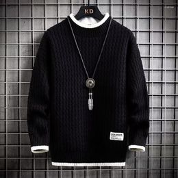 Men's Sweaters 2023 Autumn Winter Sweater Japan Fashion Harajuku Men Clothing Solid Casual Trend Pullover O-Neck