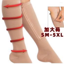 Women Socks Manufacturer's Direct Supply Of Zip Sox Compression Sports Pressure Zipper