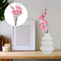 Decorative Flowers 3 Pcs Fake Next Day Wintersweet Decor Artificial Branch Decorations Silk Plum Blossom Pick Ornament