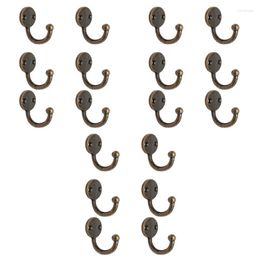 Hooks Lot 18Pcs Retro Coat Hat Hook Door Wall Hanger Alloy 35 X 30Mm -Bronze