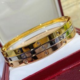 4mm Thin designer Bracelet titanium steel bracelet Luxury men's and women's 18K rose gold fashion titanium steel bracelets accessorie Jewellery