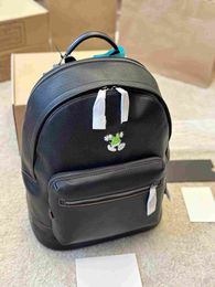 New designer backpack men backpacks black student school bag cartoon pattern large capacity leather women shoulder bag fashion backpack