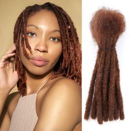 Human Hair Bulks Dreadlock Locs Extensions Brazilian 100% Real Human Handmade Remy Hair Kinky Straight Faux Dread Locks Crochet Hair Wholesale 230906