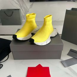 Designer Casual Sock Shoes Platform Comfort Sole Breathable Men Women Mesh Trainer Black Triple Sneaker Walking Eu36-46 With Box