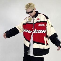 Men's Jackets American Vintage Letter Embroidered Jackets And Coats Men Y2K Street Hip Hop Baseball Jackets Unisex Harajuku Jackets Tops 230906