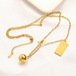 Quality Designer Pendant Necklace Designed for Women Gold Plated Fashion Letter Selected Steel Jewelry Birthday Gift