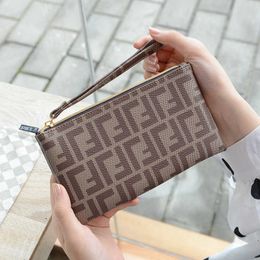 2024 New luxury high quality handbag Factory direct sales Personalized Zipper Phone with Large Capacity Multi Card Money Handheld Wallet Women's Long Style