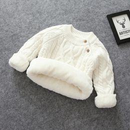 Pulôver outono inverno crianças bebê meninos meninas suéteres desenhos animados lã pulôver criança crianças camisola quente casaco cardigan engrossar outerwear 230906