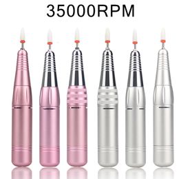 Nail Manicure Set Drill Machine 35000 RPM Electric USB Portable Pen for Gel Milling Salon Tool 230906