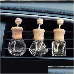 Essential Oils Diffusers Car Per Bottles Empty With Clip Wood Stick Air Conditioner Vent Clips Mobile Freshener Glass Bottle Cars Dr Dhlgr