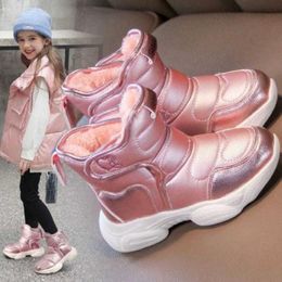 Boots Winter Children Boots Princess Girls Shoes Water Proof Girl Fashion Snow Boots Kids Warm High Quality Plush Boots 230905