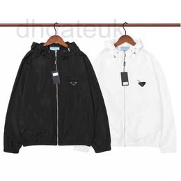 Men's Jackets Designer mens jackets PR jacket leather motorcycle triangle badge high-end men's and women's black white with loose sunscreen casual sportswear TVV6