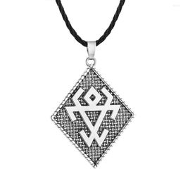 Pendant Necklaces Nedar Slavic Pagan Chernobog Sign Black Deity Talisman Necklace Amulet Vintage Viking Russian God Symbol Choker Jewelry