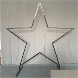 Party Decoration Wedding Arch Wrought Iron Five-Pointed Star Background Outdoor Balloons Drop Delivery Home Garden Festive Supplies E Dhvac