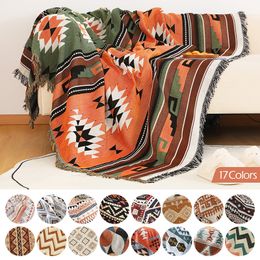 Blankets Double Side Use Sofa Towel Cover Knitted Throw Blanket Couch Slipcover Large Floor Carpet For Bedroom Livingroom Home Decor 230906