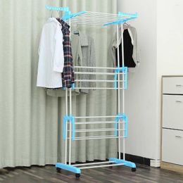 Hangers Clothing Drying Rack Clothes Hanger Multi-Function Dryer Three-layer Coat Removable Floor Standing