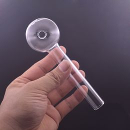 Wholesale Big thick heady 15cm glass oil burner pipe Straight Clear Pyrex Handmade smoking tube nails burnering pipes with 50mm ball