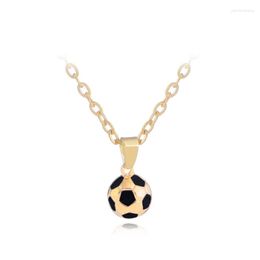 Chains Football Pendants Sports Soccer Necklace Kids Adults Fan Gold/Silver