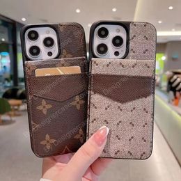 Designer Leather Card Wallet Phone Cases for iPhone 15 14 13 12 11 Pro Max 14promax 14plus 13pro X XR XS Plus Luxury Brand Case CYG239062-3