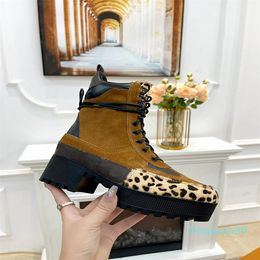 Designer mulheres plataforma deserto bota camurça couro monogramas lona cinza escuro inverno couro casual sapatos de luxo moda senhoras martin botas de neve