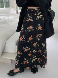 Skirts Alien Kitty Black Printed Streetwear Slim Women Summer Sweet 2023 Office Lady Loose Florals Gentle Casual Vintage