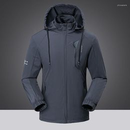 Мужские куртки 2024, однотонное пальто, модная зимняя уличная куртка, легкая молния, водонепроницаемая с капюшоном