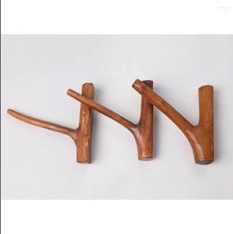 Decorative Plates Creative Tree Branches Roll Paper Hooks No Hole Punching Kitchen Wall Hanging B&B Toilet Solid Wood Tissue Holder