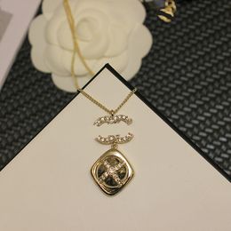 Classic Gold Plated Necklace Fashion Jewelry Pendant Wedding Gift High Quality Sweater Necklaces 16style No Box 20style