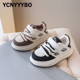 Sneakers Autumn Kids Casual Children Brand Leather Shoes Baby Girls Fashion Sport Boys White Chunky Trainers 230907