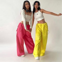 Women's Pants Baggy Wide Leg Women Sweat Sports Trousers Low Waist Drawstring Oversize Tracksuit Bottoms Outfits For Cargo