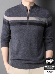 Men's Sweaters Pullover Mens Jumpers Knit Cashmere Sweater Men Winter Stylish Clothing Solid Color Slim Fit Crew Neck Shirt