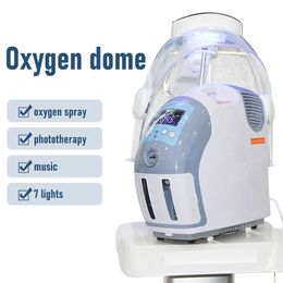 Oxygen Dome With Led Phototherapy Led Mask Facial Lifting Device Led Photon Therapy Oxygen Peel Facial Machine Skin Rejuvenation Acne Remove SKIN Firming