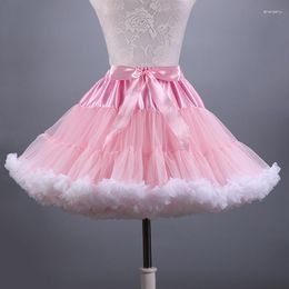 Skirts 2023 Adult Short Tulle Pettiskirt Colourful Tutu Skirt Crinoline Jupon Saia For Women