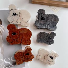 Hair Clips Korean Fashion Cute Cartoon Koala Animal Shape Clip Claw Acetic Acid Accessories For Woman Girls