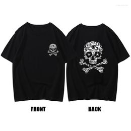 Men's T Shirts Double Sided Printing Patterned Skull Cotton T-shirts Street Fashion Miles Morales Top Y2k Man Comfortable Anime Shirt Camisa