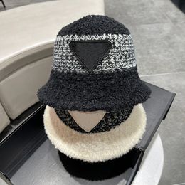 Luxury Knitted Hat Brand Designer Beanie Cap Men's and Women's Fit Unisex 100% Cashmere triangle Leisure Bucket hat CHD23090622 skystrick
