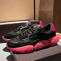 Designer shoes men Sneakers Womens Fashion Casual Shoes Pink Elevated Sole Mesh Breathable Upper Casual Shoes 2023 Autumn Show Sports Shoes 35-46