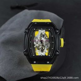 RicharsMilles the Luxury Watches Latest Version of the Skull Sports Have Mens and Womens Leisure Fashion Quartz Watch